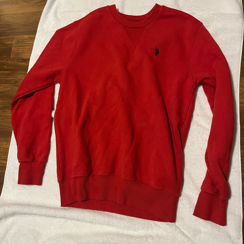 U.S. Polo Assn. Men's Vibrant Red Crewneck Sweater